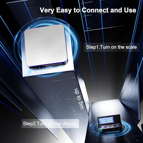 UNIWEIGH Digital Wireless Shipping Postal Scale 110lbs/0.1oz Accurate - color: black+purple+stainless steels