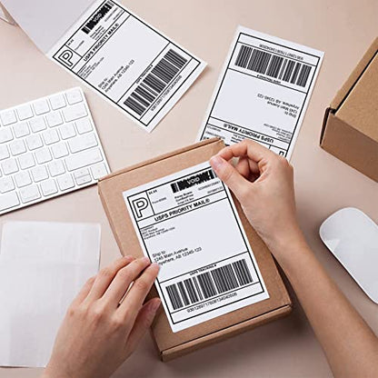 9527 Product Fanfold 4 x 6 Direct Thermal Labels White Perforated Shipping Labels,2 Stack,Total 2000 Labels - color: White, size: 2 Stacks | 2000 Labels