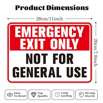 Emergency Exit Only Not For General Use Sign Sticker - color: Emergency Exit Only 493