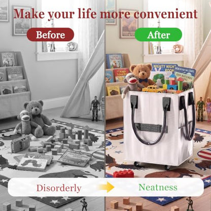 Reusable Grocery Bag on Wheel, Foldable Shopping Cart with Wheels, Can Carry up to 88 Pounds, Suitable for Groceries, Laundry, Camping and Moving. - color: Silver - Medium