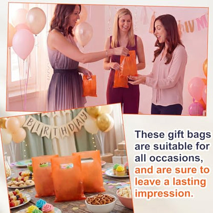 Maitys Orange 300 Pcs Small Plastic Bags with Handles 5x7 for Business - color: Orange