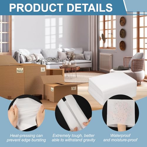 PATIKIL Foam Pouches, (4.7 x 6.3 Inch, White) (100 Pcs), Foam Cushion Pouches Packing Cushioning Supplies, Suit for - Moving/Transportation/Storage - size: 4.7 x 6.3 inches