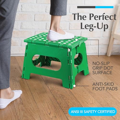 Handy Laundry Folding Step Stool 9 Inch 2-Pack, Green, Holds 300 lbs - color: Green, size: 9 Inch 2-Pack