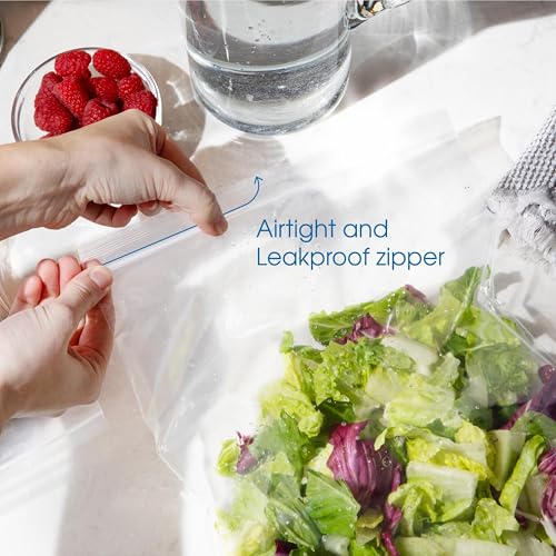 16" X 18" Large Zip Bags (100 Count) - 2 Mil Clear Reclosable - size: 16” X 18”