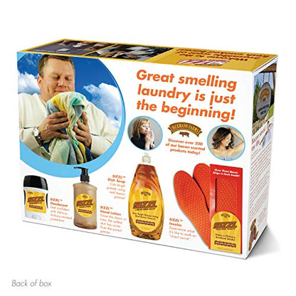 Prank-O Sizzl - Bacon Scented Dryer Sheets Prank Gift Box, Novelty Gifting Box for Pranksters, White Elephant and Secret Santa Holiday Gift Wrap, Christmas Gift Box Empty - color: Sizzl - Bacon Scented Dryer Sheets