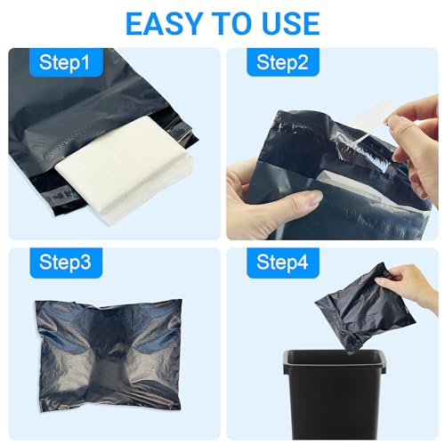 Sanitary Napkin Disposal Bags, 200Pcs Feminine Hygiene Tampon Bags 10" x 6"
