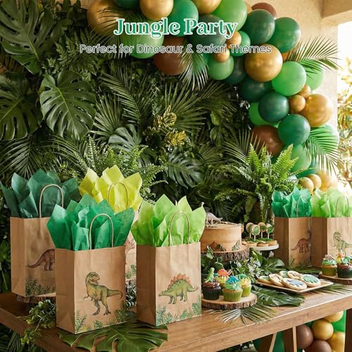 Koogel 330 Sheets Green Tissue Paper, 5 Shades, 14 X 10 inches - color: Assorted Green