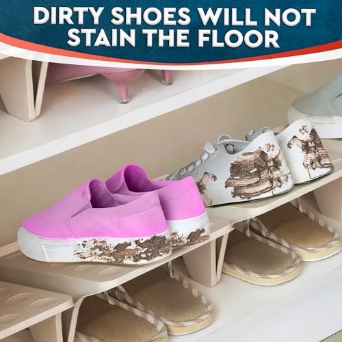 4 Pack Shoe Dividers for Shelves, Fits US Women's Sizes 8.5 and Under