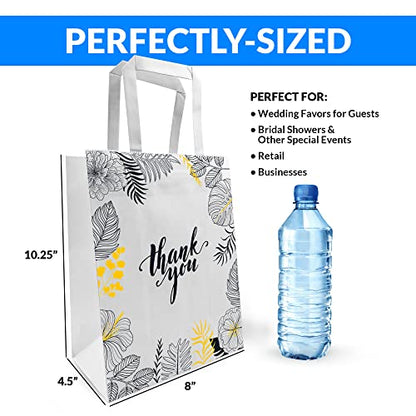 Reli. Thank You Paper Bags with Handles (110 Bulk) White
