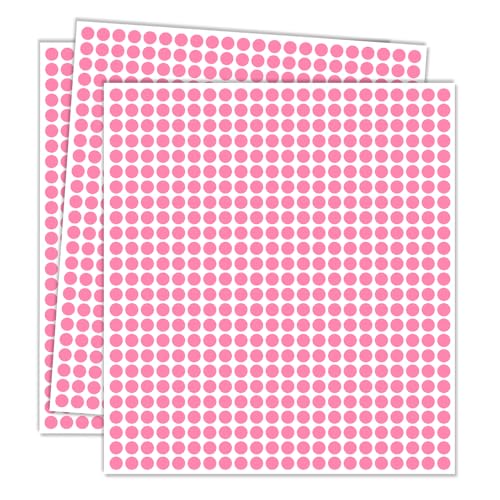 1/4" Pink Dot Stickers Small Tiny Mini Little Circle Stickers - color: Pink, size: 1/4 INCH