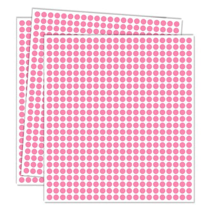 1/4" Pink Dot Stickers Small Tiny Mini Little Circle Stickers - color: Pink, size: 1/4 INCH