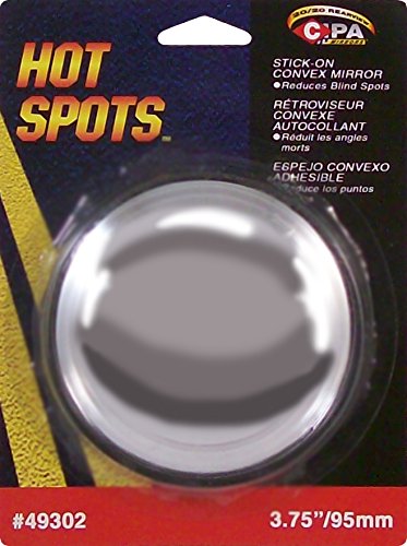CIPA 49302 3 3/4" HotSpots Round Stick-On Convex Mirror - size: 3-3/4 Inches (Pack of 1)