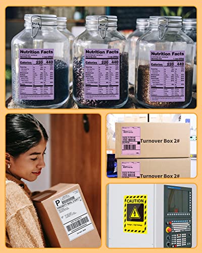 4x6 Thermal Direct Shipping Label, 4''x 6'' Fan-Fold Labels, 500 Pcs - color: Blue