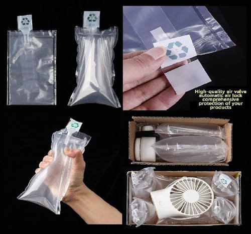 Miupoo Packaging Air Bags,Clear Plastic Inflatable Air Packaging Protector Bag with Free Pump Cushion,Air Cushion Blocking Packaging Bag (Multiple sizes) - size: Multiple sizes