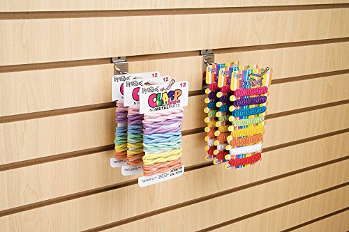 Econoco Slatwall Deluxe Hooks, 96 Pack, White, 10in - color: White, size: 10" Length