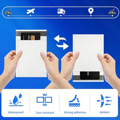52 Pack Bubble Mailers 3.5x5inch Padded Envelopes Thin Mailing Envelopes Waterproof Bubble Opaque Padded Mailers Self Seal Adhesive Shipping Bags for Mailing Jewelry Makeup Small Business - color: white, size: 3.5*5-52pack