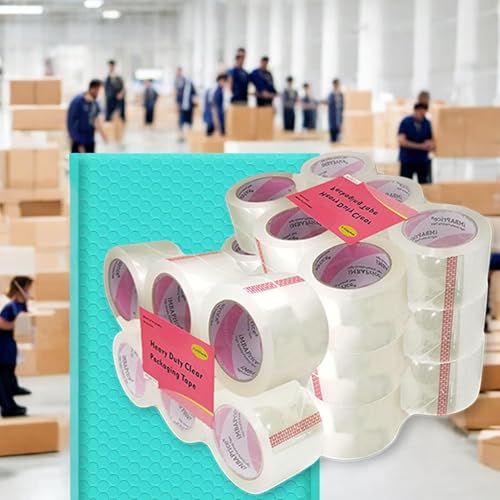 iMBAPrice Industrial Grade Clear Packing Tape 3 Inch x 110 Yards I 6 Rolls, 2.0 Mil, Strong Acrylic Adhesive, Shipping & Packaging Tape, Moving, Carton Sealing & Warehouse Use - style: 6 Rolls / 3" Wide (Clear)