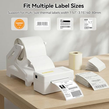 Bluetooth Thermal Shipping Label Printer, Wireless 3x5 Portable Thermal Printer for Small Business, Support iOS, Android, Windows, Mac, Widely