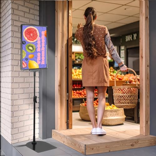 MAQUITA 2 Pcs Sign Holder Stand Flip Open Pedestal Floor Standing, Adjustable Versatile for Display, Easy Replacement for Events and Promotions (8.5x11 Inch )