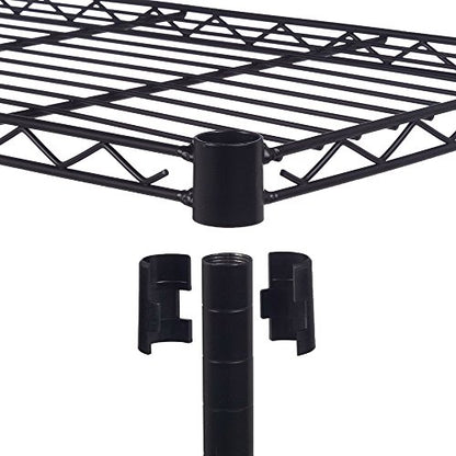 5-Tier Shelf, Adjustable Wire Metal Rack Shelving, Heavy Duty Standing Storage Shelves, Garage, Kitchen, Office, Bathroom, Shelfs Easy Assembly, 35" W x 14" D x 71" H, Black - color: Black, size: 5-tier 35.43"W x 13.78"D x 70.87"H