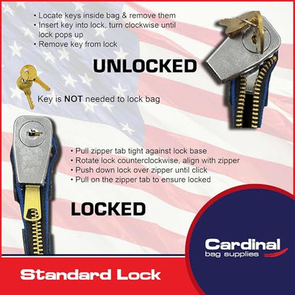 Lockable Fire Resistant Document Bag, Royal Blue - color: Royal Blue