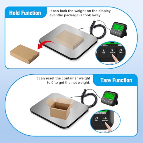 GRAM PRES Shipping Scale, 440 lbs/10g Highly Accurate Postal Scale