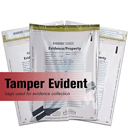 BankSupplies Clear Evidence Bags 9W x 12H Tamper Evident Security Bags Case of 500 - size: 9W x 12H | Box of 500