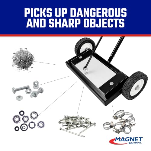 Master Magnetics Magnetic Floor Sweeper with Release - Heavy Duty Push-Type, 14" Sweeping Width, 1 Each, MFSM14RX - style: 14"