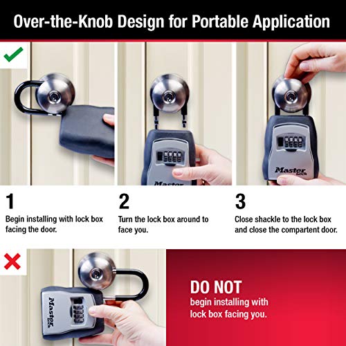 Master Lock Portable Key Lock Box, Combination Lock Box 2-Pack 5400EC2 - size: 2 Pack, style: Standard Shackle