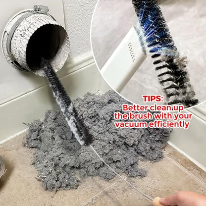 Holikme Dryer Vent Cleaner Kit, 2 Pcs Replacement Lint Brush for Vent Trap - size: Upgrade 2Pack
