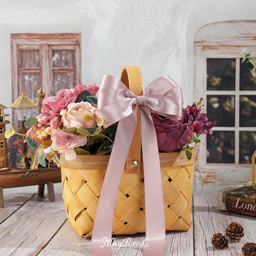 MAYREEL Dusty Rose Satin Ribbon 1 Inch Double Faced 50 Yards - color: Dusty Rose, size: 1 Inch