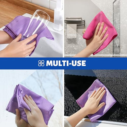 JOYMOOP Microfiber Cleaning Cloth, 5 Piece Set, Extra Large, Multi Color - color: T