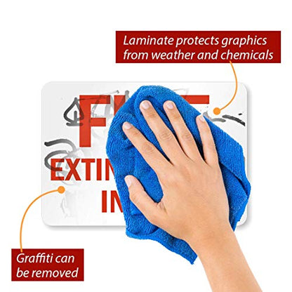 SmartSign - S-1681-EU-10 "Fire Extinguisher Inside" Label | 7" x 10" Laminated Vinyl - size: 7" x 10" Laminated Vinyl