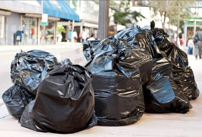 Heavy Duty 55 Gallon Trash Bags (100 Count) - Extra Large Black Commercial Garbage Bags, 2 Mil Thick Leak-Proof Liners for Kitchen, Restaurant, and Large Household Clean-Up