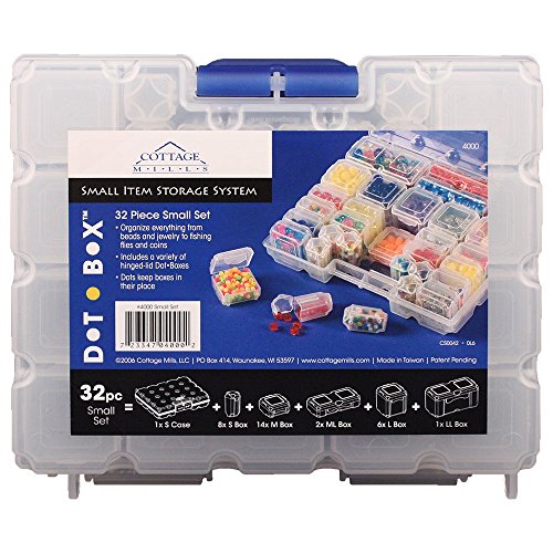 DotBox Small Set - 32 pcs - 31 Storage Boxes in a Carrying Case - size: Small Set
