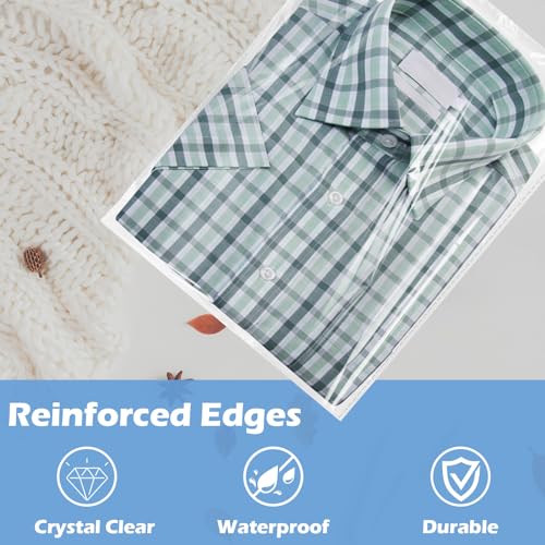 70 Pack 12x16" Clear Cellophane Bags for Shirts, Gift Wrapping, Artwork - size: 12x16 Inch