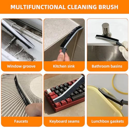 6Pcs Hard-bristled Crevice Cleaning Brush, Multifunctional Thin Gap Scrub Brush, Bathroom Cleaner Tools for Household Use, Kitchen, Window, Toilet, Grout, Faucets, Car - color: 6pcs