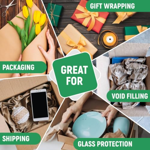 18" Paper Dispenser with Cutter + Green Kraft Paper Roll - color: Green, size: 1 Roll + Dispenser