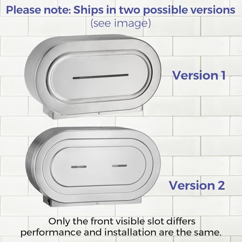 Stardrix Stainless Steel Twin Jumbo Toilet Paper Dispenser Wall Mount, 9" Commercial Double Roll Holder, Industrial Tissue Dispenser with Key Lock, Satin Finish - color: Satin Finish