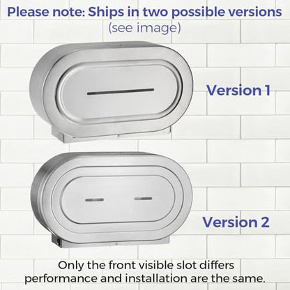 Stardrix Stainless Steel Twin Jumbo Toilet Paper Dispenser Wall Mount, 9" Commercial Double Roll Holder, Industrial Tissue Dispenser with Key Lock, Satin Finish - color: Satin Finish