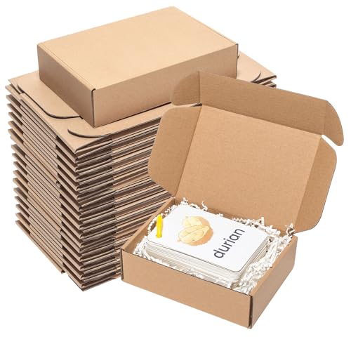 Wowxyz Shipping Boxes 7x5x2" 60 Pack Brown Corrugated Cardboard Box Mailer - size: 7x5x2"