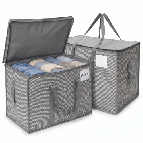 DURASACK Collapsible 26-Gallon Storage Bags – Tear-Resistant, Moisture-Resistant, Foldable Home Organization Bags – Charcoal, Pack of 2 - color: Charcoal