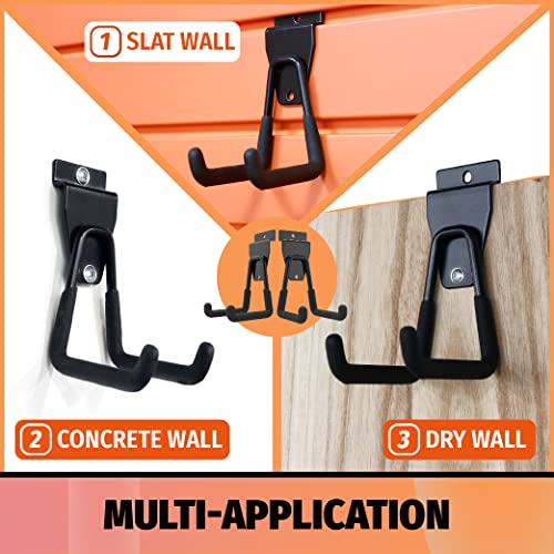 HUHOLE 4 Pack Slatwall Hooks Utility Garage Storage Hangers - style: Slatwall Accessories 4PC