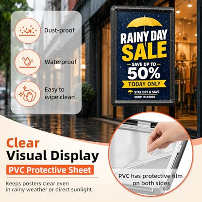 11"x17" Adjustable Floor Stand Sign Holder w/ Round Corner, 1 Pack - size: 11x17 Inch with Rounded Corners