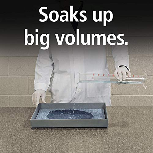 PIG Absorbent Mat Pads | 100 Oil Spill Mats | 15" x 19" Perforated Pads | Each Pad Absorbs 30 Oz | Total Absorbency is 24 Gallons | Heavyweight | PMB30123 - size: 15" W x 19" L