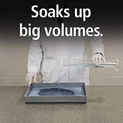 PIG Absorbent Mat Pads | 100 Oil Spill Mats | 15" x 19" Perforated Pads | Each Pad Absorbs 30 Oz | Total Absorbency is 24 Gallons | Heavyweight | PMB30123 - size: 15" W x 19" L