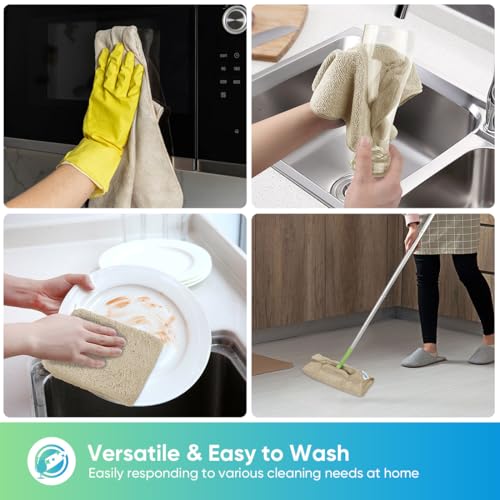 HOMEXCEL Brown Microfiber Cleaning Cloth, Microfiber Towels for Car, 12 PK - color: Brown