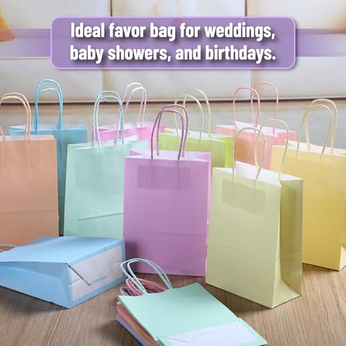 Mr. Pen- Paper Gift Bags with Handles, 32 Pack, 8.3" x 5.9" x 3.1" - color: Dreamy Spring