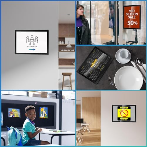 YixangDD 4 Pack Magnetic Sign Holder 8.5 x 11, Magnetic Paper Holder - size: 8.5"x11" 4 Pack
