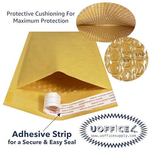 Kraft bubble mailers, 100 pcs small padded envelopes #0-6" x 10", Kraft bubble mailer, Protective mailer, Padded shipping envelopes - size: #0 - 6" x 10"